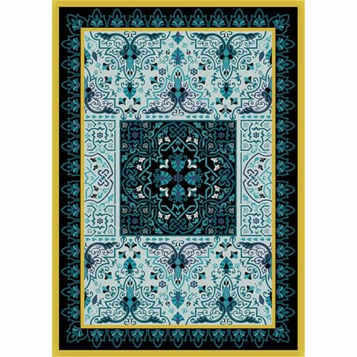 Xiaosua Teppich Bauernhof Blau Teppich Mädchen Jugendzimmer 200X300CM Bettumrandung Teppich 6Ft 6.7''X9Ft 10.1'' von Xiaosua