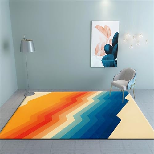 Xiaosua Teppich Jugendzimmer Mädchen Orange Farbe Teppich Schreibtischstuhl 160X230CM Teppich Tür 5Ft 3''X7Ft 6.6'' von Xiaosua