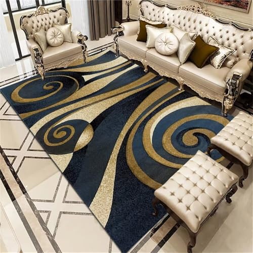 Xiaosua Teppich Kurzflor140x200CM Eingang unter esstisch Gelber Abstrakter geometrischer blau Large Square Floor Cushions Velvet Moderne teppiche Jungen von Xiaosua