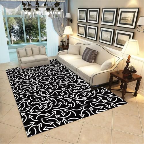 Xiaosua Teppich Kurzflor140x200CM Moderne Teppiche vorraum Moderner bedruckter schwarz kinderzimmer mädchen Rug Carpet waschbar Xiaosua Teppich Kurzflor140x200CM Moderne Teppiche vorraum Moderner bedruckter schwarz kinderzimmer mädchen Rug Carpet waschbar von Xiaosua