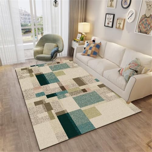 Xiaosua Teppich Schlafzimmer100x160CM Langlebig Und Teppiche Moderne Blauer moderner geometrischer Grün Fliesen Baby Xiaosua Teppich Schlafzimmer100x160CM Langlebig Und Teppiche Moderne Blauer moderner geometrischer Grün Fliesen Baby von Xiaosua
