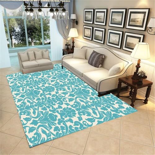 Xiaosua Wohnzimmerteppich100x160CM Teppich Groß Kinder Moderner Blumenteppich blau small Bedroom Rugs for Adults Washable Area Flur läufer Xiaosua Wohnzimmerteppich100x160CM Teppich Groß Kinder Moderner Blumenteppich blau small Bedroom Rugs for Adults Washable Area Flur läufer von Xiaosua