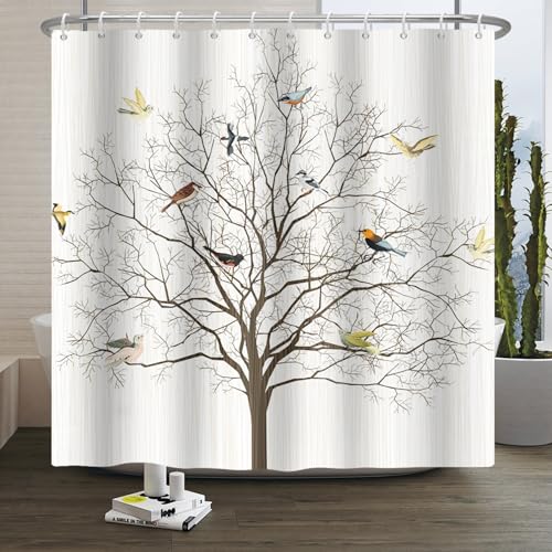 Xiaoterna Floraler Vogel Duschvorhang Vintage Baum und Vogel Buntes Tier Badezimmer Vorhang Vögel Baum Naturlandschaft Wasserdichter Duschvorhang Wasserdichtes Gewebe Badezimmer Dekoration 120x180cm Xiaoterna Floraler Vogel Duschvorhang Vintage Baum und Vogel Buntes Tier Badezimmer Vorhang Vögel Baum Naturlandschaft Wasserdichter Duschvorhang Wasserdichtes Gewebe Badezimmer Dekoration 120x180cm von Xiaoterna