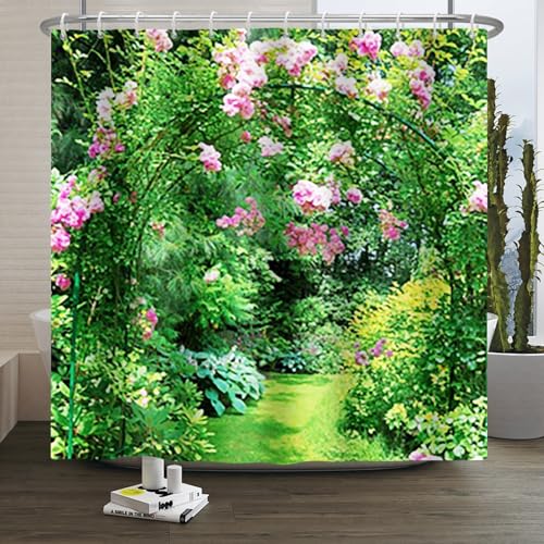 Xiaoterna Frühling Duschvorhang Frühlingsmärchen Enchanted Waldgrüner Badvorhang Bunte Sommer Rosa Blume Garten Schimmelresistent Duschvorhang Maschinenwaschbar Wasserdichter Stoff 120x200cm Xiaoterna Frühling Duschvorhang Frühlingsmärchen Enchanted Waldgrüner Badvorhang Bunte Sommer Rosa Blume Garten Schimmelresistent Duschvorhang Maschinenwaschbar Wasserdichter Stoff 120x200cm von Xiaoterna
