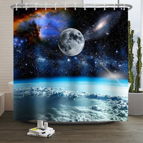 Xiaoterna Galaxie Duschvorhang Weltraum Universum Nebel Sternenhimmel Badvorhang Galaxie Sterne im Weltraum Himmlische Astronomische Planeten Wasserdicht Maschine Waschbar Badvorhang 150x180cm Xiaoterna Galaxie Duschvorhang Weltraum Universum Nebel Sternenhimmel Badvorhang Galaxie Sterne im Weltraum Himmlische Astronomische Planeten Wasserdicht Maschine Waschbar Badvorhang 150x180cm von Xiaoterna