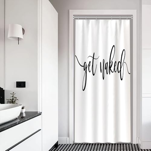 Xiaoterna Nackt Werden Duschvorhang Reines Weiß Lustige Zitate Badezimmer Vorhang Moderner einfacher schwarzer und weißer wasserdichter maschinenwaschbarer Stoff Duschvorhang 90x180cm Xiaoterna Nackt Werden Duschvorhang Reines Weiß Lustige Zitate Badezimmer Vorhang Moderner einfacher schwarzer und weißer wasserdichter maschinenwaschbarer Stoff Duschvorhang 90x180cm von Xiaoterna