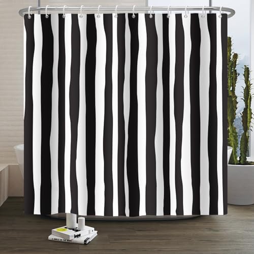 Xiaoterna Streifen Duschvorhang Geometrische Linie Abstrakt Kunst Badezimmer Vorhang Moderner Geometrischer Linien Minimalistischer Duschvorhang Maschinenwaschbar Wasserdichter Stoff 180x180cm Xiaoterna Streifen Duschvorhang Geometrische Linie Abstrakt Kunst Badezimmer Vorhang Moderner Geometrischer Linien Minimalistischer Duschvorhang Maschinenwaschbar Wasserdichter Stoff 180x180cm von Xiaoterna