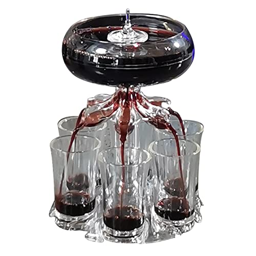 Xiaoxin 1/2-teiliger Schnapsglasspender, transparentes 6-Schnapsglas-Spender- und Halter-Set, Party-Getränkespender, Likörspender, Heimbar-Zubehör, für Getränke, Whiskey, Cocktails von Xiaoxin