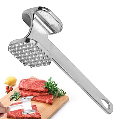 Xiaoxin Fleischklopfer-Hammer aus Zinklegierung, Steak-Metallhammer, robuster, doppelseitiger Fleischhammer, Steak-Tenderizer-Hammer-Werkzeug für Fleisch, Rind, Huhn von Xiaoxin