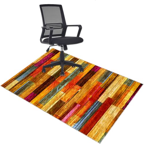 Bodenschutzmatte Bürostuhl Unterlage Teppich rutschfest Stuhl Unterlage Schreibtisch Gaming Teppich Floor Protections Mat Computerstuhl Teppiche Für Parkett Laminat Hartböden 70 x 100 cm von Xiaputcr
