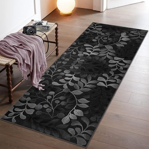 Xiaputcr Teppich Läufer Fürs Flur rutschfeste Maschinenwaschbare Fußmatte Modern Geometrische Muster Kurzflor Teppich for Wohnzimmer Schlafzimmer Kinderzimmer Wäschekammer Küche Teppich 60 x 200 cm von Xiaputcr