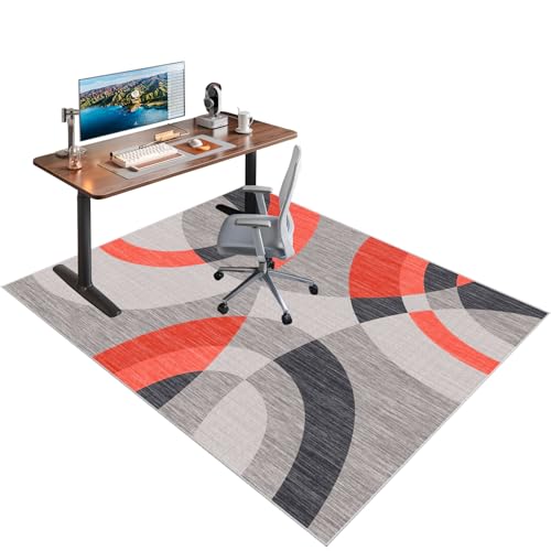 Xiaputcr Unterlage Schreibtischstuhl Bürostuhl Unterlage, Teppich Unterlage-Kratzfest Anti-Silps Bodenschutzmatte bürostuhl Bodenschutzmatte für Parkett bürostuhl Hartböden Fliesen 90 x 130 cm von Xiaputcr