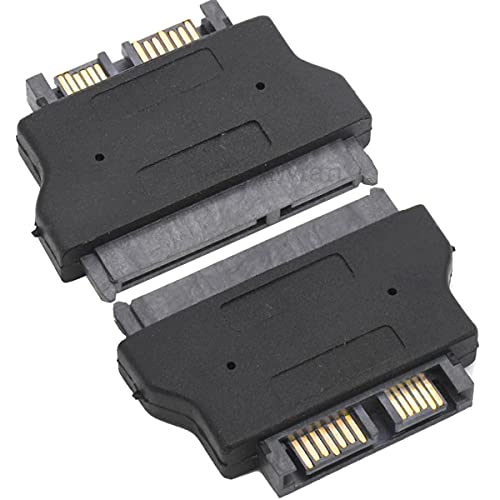 Xiatiaosann 2 Stück Adapter SATA 22 pin > Slim SATA 13 Pin, Slimline SATA Adapter SATA 22Pin Buchse zu Slim 13Pin Stecker Konverter für 2,5" HDD von Xiatiaosann