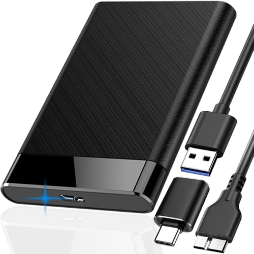Xiatiaosann 2.5Inch USB3.0 to SATA Hard Drive External Enclosure, 5 Gbps Tool-Free USB 3.0 to Sata III Hard Drive Case für 7mm/9.5mm 2.5 inch HDD SSD Unterstützung UASP, für WD, für Seagate(Schwarz) Xiatiaosann 2.5Inch USB3.0 to SATA Hard Drive External Enclosure, 5 Gbps Tool-Free USB 3.0 to Sata III Hard Drive Case für 7mm/9.5mm 2.5 inch HDD SSD Unterstützung UASP, für WD, für Seagate(Schwarz) von Xiatiaosann