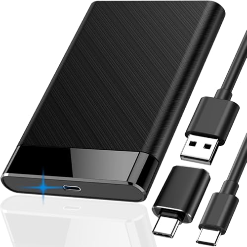 Xiatiaosann Externes 2,5-Zoll-Festplattengehäuse, 6 Gbit/s werkzeugloses USB 3.0 auf SATA III HDD SSD Festplattengehäuse für 7mm/9,5mm, mit USB auf Typ-C Verlängerungskabel Xiatiaosann Externes 2,5-Zoll-Festplattengehäuse, 6 Gbit/s werkzeugloses USB 3.0 auf SATA III HDD SSD Festplattengehäuse für 7mm/9,5mm, mit USB auf Typ-C Verlängerungskabel von Xiatiaosann