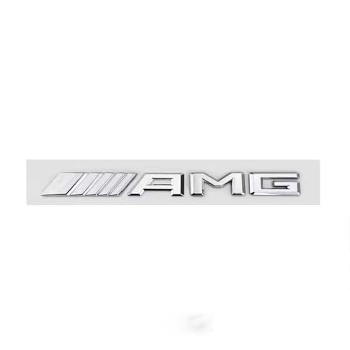 AMG Badge Emblem Aufkleber für GL, Auto Aufkleber,Logo Abziehbilder Emblem Abzeichen AutoaufkleberSchriftzug Karosserie Emblem Zeichen Zubehör,Silver von Xiazhi