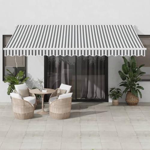 Xichuzi Markise Einziehbar Anthrazit und Weiß 4,5x3 m Stoff & Aluminium, Sichtschutz Balkon, Balkon Markise, Seitenmarkise, Klemmmarkise, Sonnenvorhang, Balkonmarkisen - 3216106 Xichuzi Markise Einziehbar Anthrazit und Weiß 4,5x3 m Stoff & Aluminium, Sichtschutz Balkon, Balkon Markise, Seitenmarkise, Klemmmarkise, Sonnenvorhang, Balkonmarkisen - 3216106 von Xichuzi