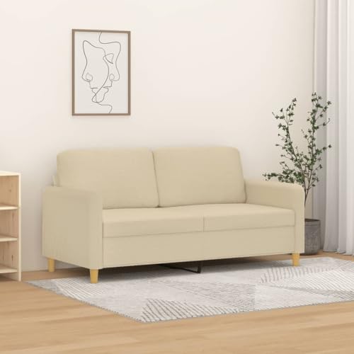 Xichuzi 2-Sitzer-Sofa Creme 140 cm Stoff, Loungesofa, Sofas & Couches, Relaxsofa, Couch für Wohnzimmer, 359480 von Xichuzi
