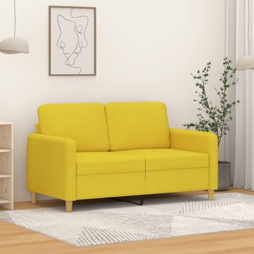 Xichuzi 2-Sitzer-Sofa Hellgelb 120 cm Stoff, Loungesofa, Sofas & Couches, Relaxsofa, Couch für Wohnzimmer, 359475 von Xichuzi