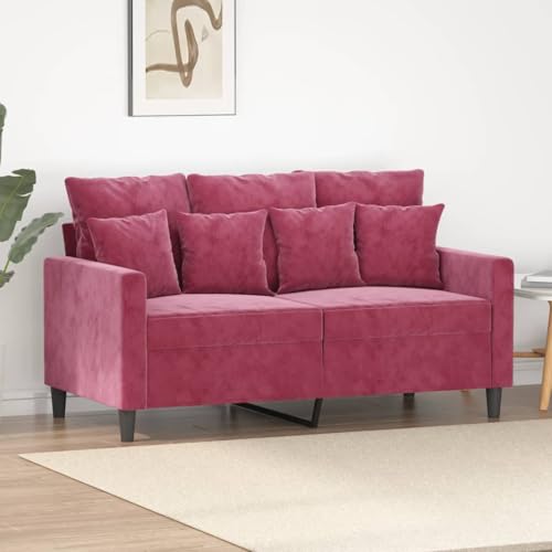 Xichuzi 2-Sitzer-Sofa Weinrot 120 cm Samt, Loungesofa, Sofas & Couches, Relaxsofa, Couch für Wohnzimmer, 359297 von Xichuzi