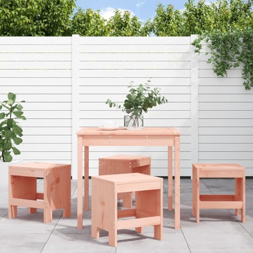 Xichuzi 5-TLG. Garten-Essgruppe Massivholz Douglasie, Esstisch Mit Stühlen Set, Gartenmöbel Sitzgruppe, Balkon Möbel, Gartenlounge Set, Terrassenmöbel, Balkonmöbel Set - 3157714 von Xichuzi