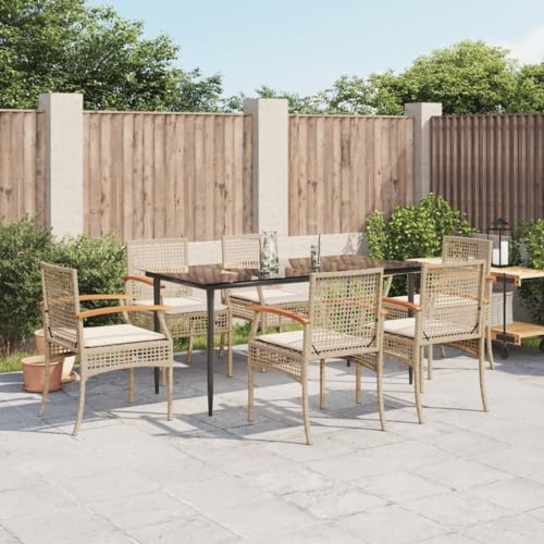 Xichuzi 7-TLG. Garten-Essgruppe mit Kissen Beige Poly Rattan, Esstisch Mit Stühlen Set, Gartenmöbel Sitzgruppe, Balkon Möbel, Gartenlounge Set, Terrassenmöbel, Balkonmöbel Set - 3213628 Xichuzi 7-TLG. Garten-Essgruppe mit Kissen Beige Poly Rattan, Esstisch Mit Stühlen Set, Gartenmöbel Sitzgruppe, Balkon Möbel, Gartenlounge Set, Terrassenmöbel, Balkonmöbel Set - 3213628 von Xichuzi