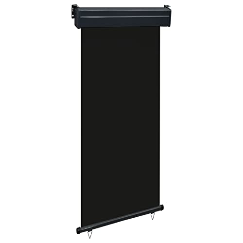 Xichuzi Balkon-Seitenmarkise, Windschutz, Seitenmarkise, Sichtschutz Ausziehbar, Seitenwandmarkiese, 100 × 250 cm Schwarz von Xichuzi
