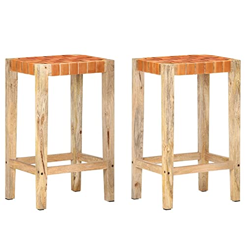 Xichuzi Barhocker 2 STK Barstuhl, Bar Chair, Bar Stools, Tresenstuhl, Barstool, Thekenhocker, Küchenhocker, Tresenhocker, Braun Echtleder 75 cm Xichuzi Barhocker 2 STK Barstuhl, Bar Chair, Bar Stools, Tresenstuhl, Barstool, Thekenhocker, Küchenhocker, Tresenhocker, Braun Echtleder 75 cm von Xichuzi