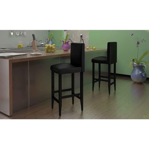 Xichuzi Barshocker 4 STK. Schwarz Kunstleder, Bar Chair, Barstuhl, Bar Hochstuhl, Barstool, Küchenhocker, Thekenstuhl, Bistrohocker, Tresenhocker 160715 von Xichuzi