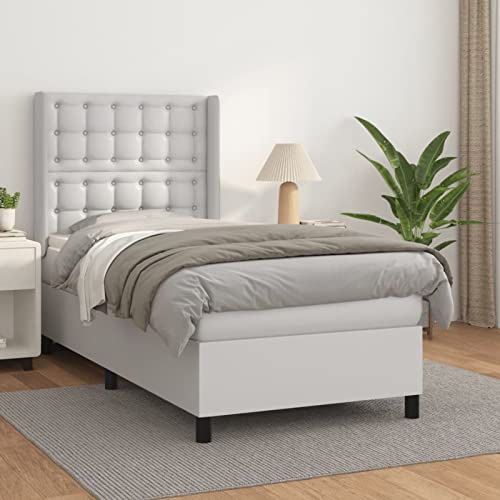 Xichuzi Boxspringbett mit Matratze Weiß 90x200 cm Kunstleder, Bett, Bettgestell, Jugendbett, Schlafzimmer Bett, Bed Frame 3132478 Xichuzi Boxspringbett mit Matratze Weiß 90x200 cm Kunstleder, Bett, Bettgestell, Jugendbett, Schlafzimmer Bett, Bed Frame 3132478 von Xichuzi