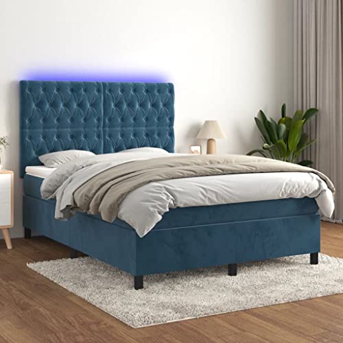 Xichuzi Boxspringbett mit Matratze & LED Dunkelblau 140x200 cm Samt, Bettgestell, Bett, Schlafbett, Bed Frame, Schlafzimmer Bett - 3136309 Xichuzi Boxspringbett mit Matratze & LED Dunkelblau 140x200 cm Samt, Bettgestell, Bett, Schlafbett, Bed Frame, Schlafzimmer Bett - 3136309 von Xichuzi
