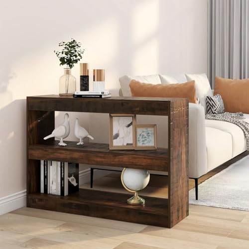 Xichuzi Bücherregal/Raumteiler Räuchereiche 100x30x72 cm, Bookshelf, Regalbrett, Book Shelf, Bücher Regal, Deko Regal Wohnzimmer, Standregal - 813629 von Xichuzi