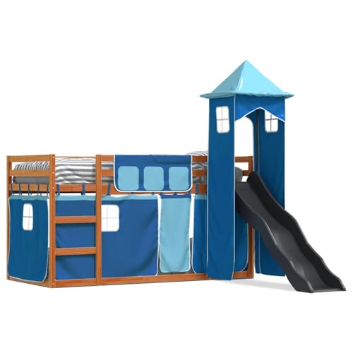 Xichuzi Etagenbett mit Rutsche und Gardinen Blau 90x200 cm, Bett, Bettgestell, Jugendbett, Schlafzimmer Bett, Bed Frame - 3284195 Xichuzi Etagenbett mit Rutsche und Gardinen Blau 90x200 cm, Bett, Bettgestell, Jugendbett, Schlafzimmer Bett, Bed Frame - 3284195 von Xichuzi