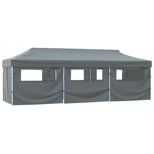 Xichuzi Faltzelt Partyzelt Pop-Up mit 8 Seitenwänden 3x9 m Anthrazit, Pavillon, Faltpavillon, Canopy, Gartenpavillon, Rennzelt, Partyzelt, Arbeitszelt, Canopy Tent - 44982 von Xichuzi