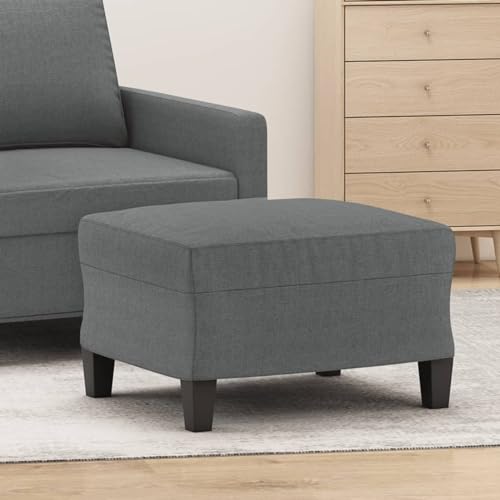 Xichuzi Fußhocker, Sitzhocker, Hocker, Couch Hocker, Schuhhocker, Ottoman Stool, Dunkelgrau 60x50x41 cm Stoff von Xichuzi