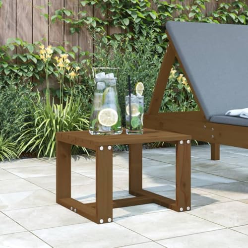Xichuzi Garten-Beistelltisch Honigbraun 40x38x28,5 cm Massivholz Kiefer, Gartentisch, Terrassentisch, Esstisch Garten, Balkontisch, Gartenesstisch, Gartenmöbel, Partytisch - 825082 von Xichuzi