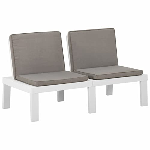 Xichuzi Gartenbank, Balkon Möbel, Garten Möbel, Kunststoff Weiß von Xichuzi