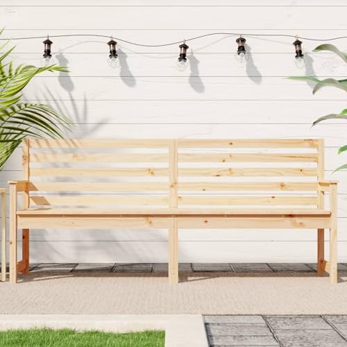 Xichuzi Gartenbank 203,5x48x91,5 cm Massivholz Kiefer Terrassenmöbel, Wetterfeste Bank, Outdoor Bank, Parkbank, Garten Banken, Deko Bank, Gartenmöbel - 824074 von Xichuzi