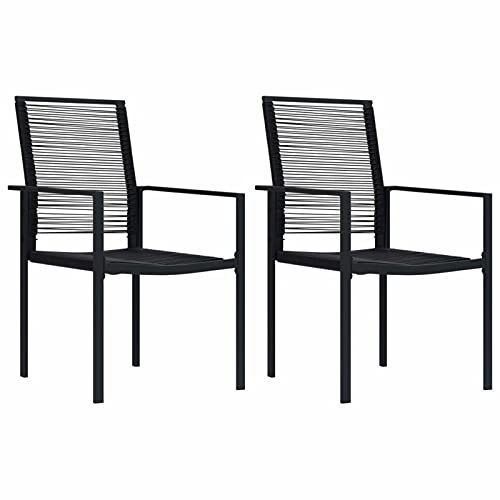 Xichuzi Gartenstühle 2 STK. Gartenmöbel, Balkonstühle, Hochlehner, Balkonmöbel, Bistrostuhl, Garten Stühle, Armlehnenstuhl, PVC Rattan Schwarz Xichuzi Gartenstühle 2 STK. Gartenmöbel, Balkonstühle, Hochlehner, Balkonmöbel, Bistrostuhl, Garten Stühle, Armlehnenstuhl, PVC Rattan Schwarz von Xichuzi