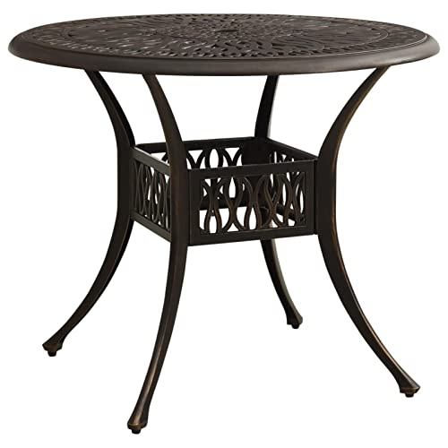 Xichuzi Gartentisch, Esstisch, Couchtisch, Balkontisch, Balkonmöbel Kleiner Balkon, Balkon Tisch, Beistelltisch, Bronzen 90x90x74 cm Aluminiumguss von Xichuzi