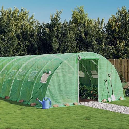 Xichuzi Gewächshaus mit Stahlrahmen Grün 88 m² 22x4x2 m von Xichuzi