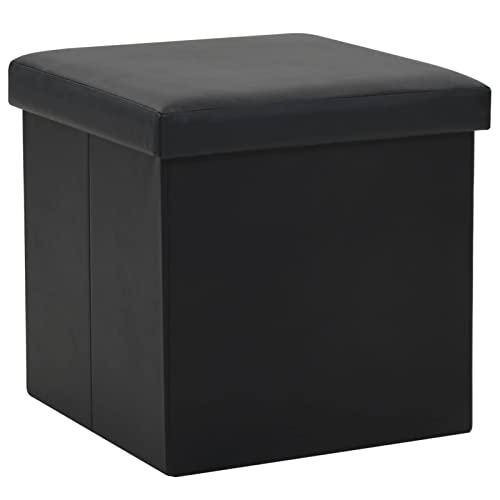 Xichuzi Hocker mit Stauraum, Footstool, Stilvolle Hocker, Classroom Stools, Wartehocker, Schwarz Kunstleder Xichuzi Hocker mit Stauraum, Footstool, Stilvolle Hocker, Classroom Stools, Wartehocker, Schwarz Kunstleder von Xichuzi