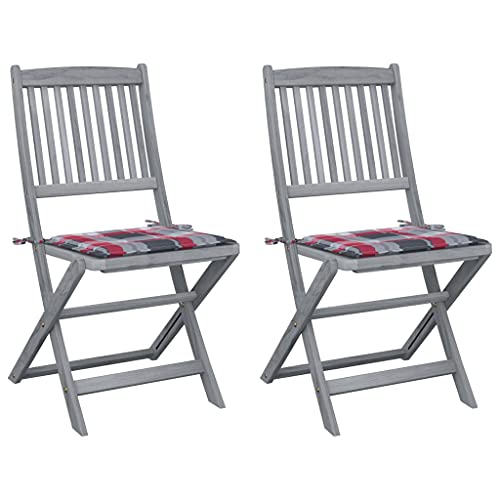 Xichuzi Klappbare Gartenstühle 2 STK. mit Kissen, Gartenmöbel, Balkonstühle, Balkonmöbel, Bistrostuhl, Balkonset, Garten Stühle, Armlehnenstuhl, Massivholz Akazie Xichuzi Klappbare Gartenstühle 2 STK. mit Kissen, Gartenmöbel, Balkonstühle, Balkonmöbel, Bistrostuhl, Balkonset, Garten Stühle, Armlehnenstuhl, Massivholz Akazie von Xichuzi