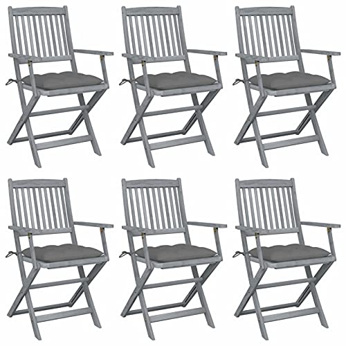 Xichuzi Klappbare Gartenstühle 6 STK. mit Kissen, Gartenmöbel, Balkonstühle, Chair Outdoor, Balkonmöbel, Bistrostuhl, Balkonset, Garten Stühle, Sit Möbel, Armlehnenstuhl, Massivholz Akazie Xichuzi Klappbare Gartenstühle 6 STK. mit Kissen, Gartenmöbel, Balkonstühle, Chair Outdoor, Balkonmöbel, Bistrostuhl, Balkonset, Garten Stühle, Sit Möbel, Armlehnenstuhl, Massivholz Akazie von Xichuzi