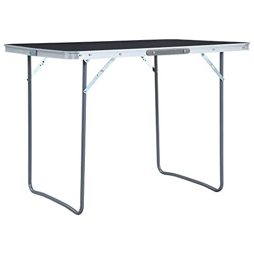 Xichuzi Klappbarer Campingtisch, Klapptisch, Camping Tisch, Tapeziertisch, Balkon Klapptisch, Beistelltisch, Campingmöbel, Grau Aluminium 120 x 60 cm Xichuzi Klappbarer Campingtisch, Klapptisch, Camping Tisch, Tapeziertisch, Balkon Klapptisch, Beistelltisch, Campingmöbel, Grau Aluminium 120 x 60 cm von Xichuzi