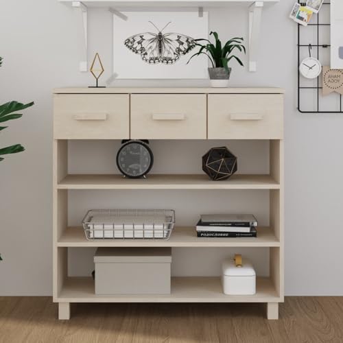Xichuzi Konsolentisch, Beistelltisch, Sideboard Wohnzimmer, Flur Möbel, Couchtisch, Regal Wohnzimmer, Wohnzimmer Tisch, Honigbraun 90x35x90 cm Massivholz Kiefer Xichuzi Konsolentisch, Beistelltisch, Sideboard Wohnzimmer, Flur Möbel, Couchtisch, Regal Wohnzimmer, Wohnzimmer Tisch, Honigbraun 90x35x90 cm Massivholz Kiefer von Xichuzi