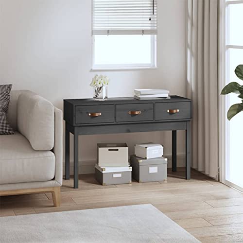 Xichuzi Konsolentisch, Couchtisch, Console Table, Beistelltisch, Sideboard, Wohnzimmertisch, Couchconsole, Flurtisch, Grau 114x40x75 cm Massivholz Kiefer Xichuzi Konsolentisch, Couchtisch, Console Table, Beistelltisch, Sideboard, Wohnzimmertisch, Couchconsole, Flurtisch, Grau 114x40x75 cm Massivholz Kiefer von Xichuzi