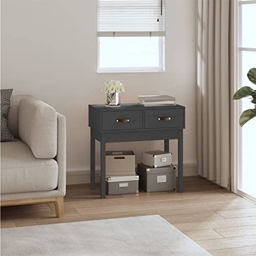 Xichuzi Konsolentisch, Couchtisch, Console Table, Beistelltisch, Sideboard, Wohnzimmertisch, Couchconsole, Flurtisch, Grau 76,5x40x75 cm Massivholz Kiefer Xichuzi Konsolentisch, Couchtisch, Console Table, Beistelltisch, Sideboard, Wohnzimmertisch, Couchconsole, Flurtisch, Grau 76,5x40x75 cm Massivholz Kiefer von Xichuzi