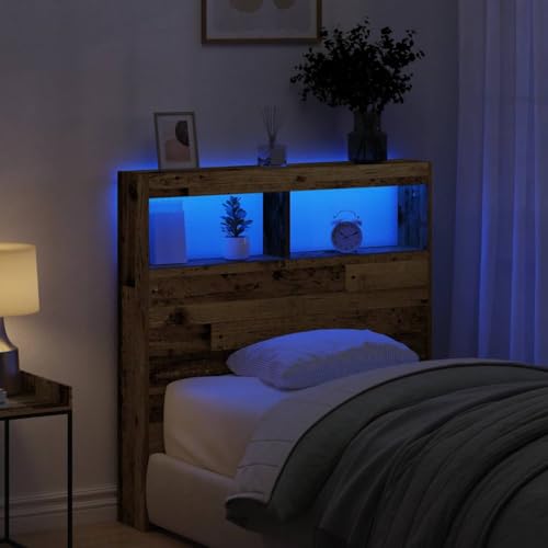 Xichuzi LED-Kopfteil mit Ablagen Altholz-Optik 100x17x102 cm, Bettkopfteil, Kopfteil Bezug, Bett Rückwand, Bettrückwand, Kopfteilbezüge, Kopfteilabdeckung - 863125 Xichuzi LED-Kopfteil mit Ablagen Altholz-Optik 100x17x102 cm, Bettkopfteil, Kopfteil Bezug, Bett Rückwand, Bettrückwand, Kopfteilbezüge, Kopfteilabdeckung - 863125 von Snsowed