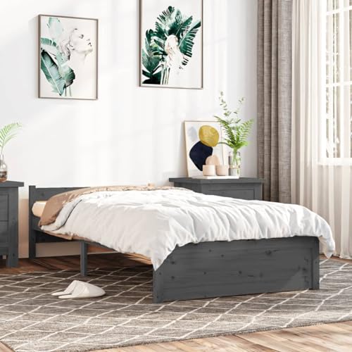 Xichuzi Massivholzbett Grau 75x190 cm, Familienbett, Bed Frame, Bettstell, Bettrahmen, Jugendbett, Schlafzimmer Bett, Bettgestell - 815006 Xichuzi Massivholzbett Grau 75x190 cm, Familienbett, Bed Frame, Bettstell, Bettrahmen, Jugendbett, Schlafzimmer Bett, Bettgestell - 815006 von Xichuzi